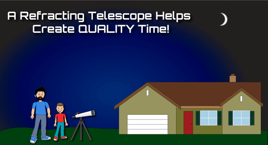 Refracting Telescope - Dad Boy with Telescope